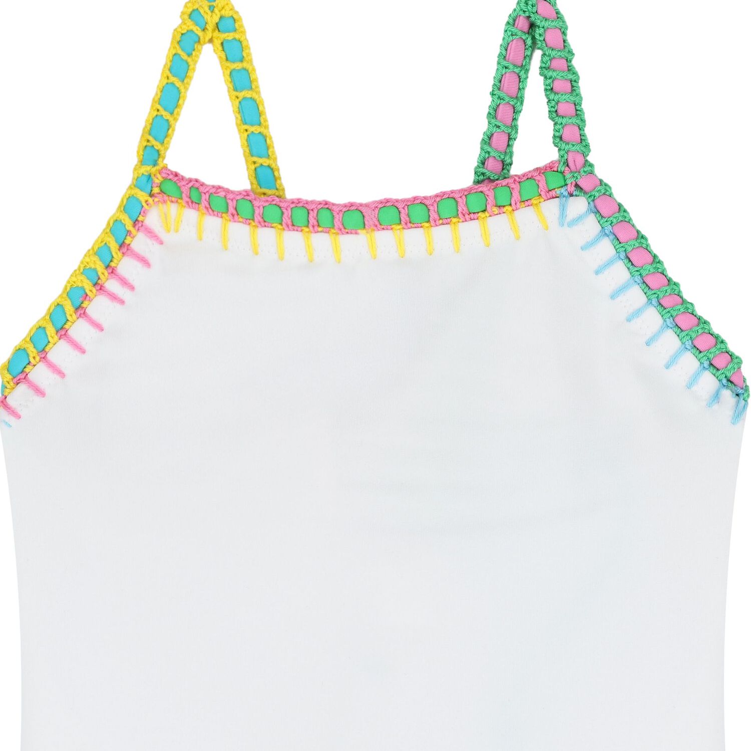 Girls White Swimsuit, 1, hi-res