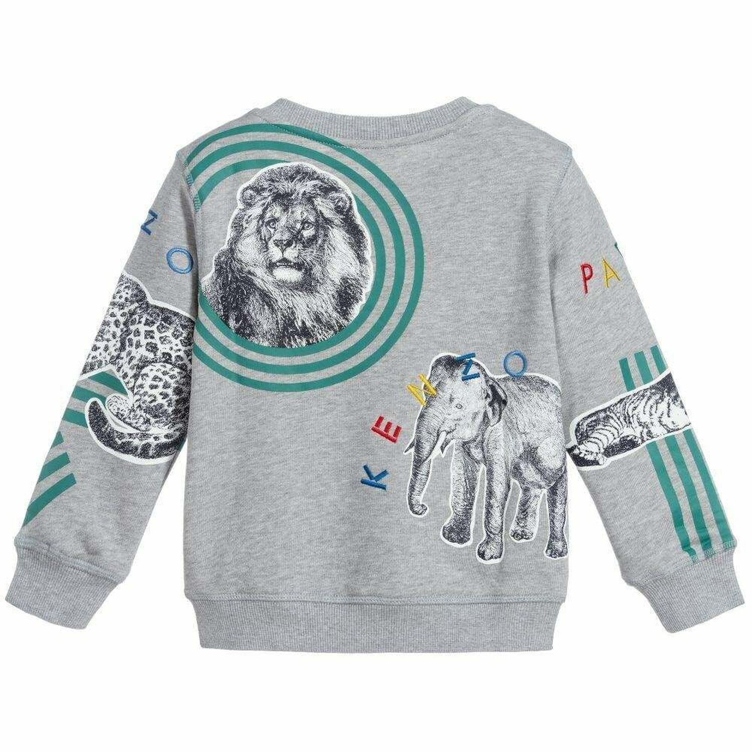 Kenzo Kids Boys Grey Logo Sweatshirt