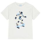 طقم شورت أبيض وأزرق للأولاد, 3, hi-res