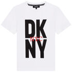 Boys White Logo T-Shirt, 2, hi-res