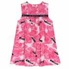 Girls Pink Floral Print Dress, 1, hi-res