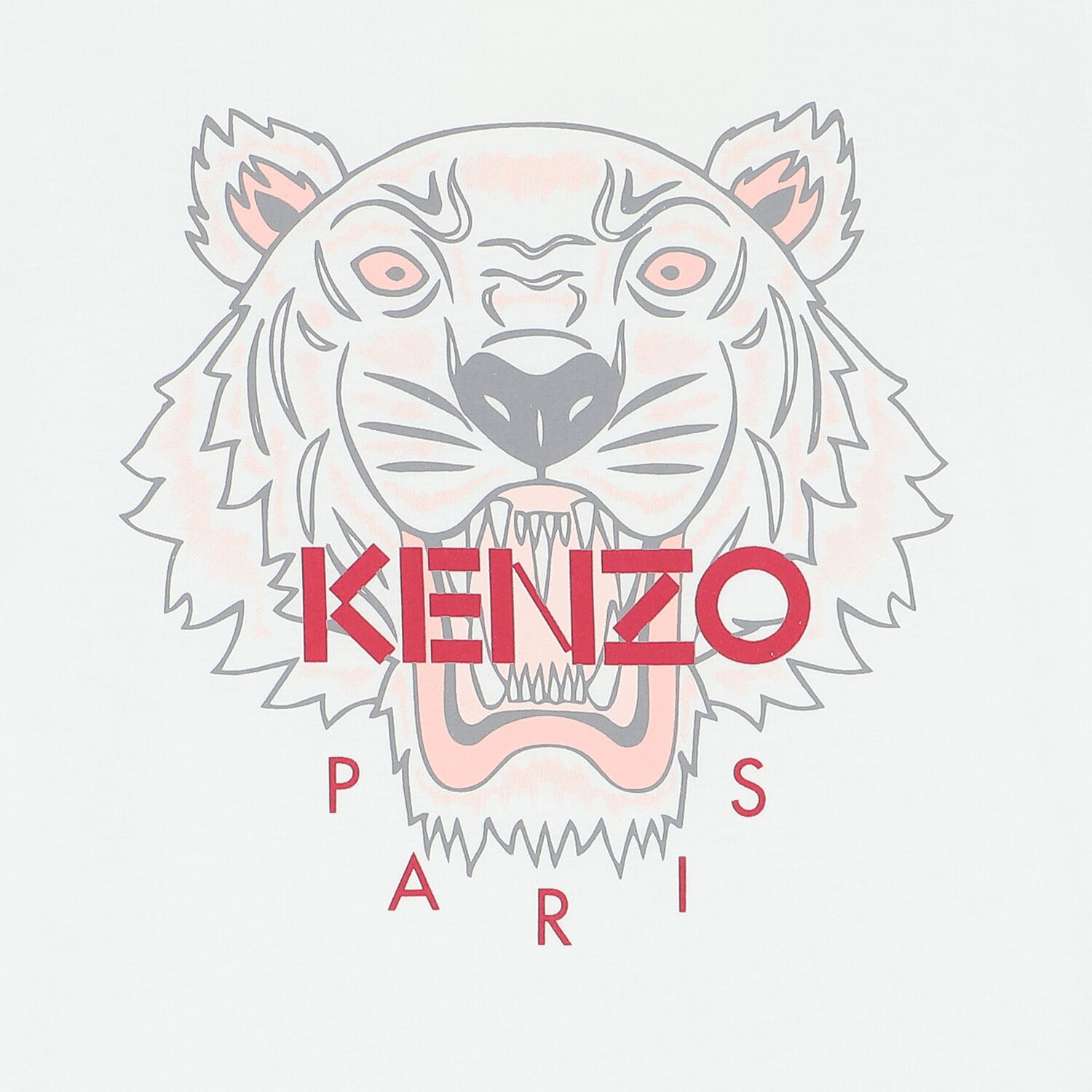 Girls White Tiger T-Shirt, 1, hi-res