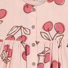 فستان بنات بنقشة كرز باللون الوردي, 1, hi-res