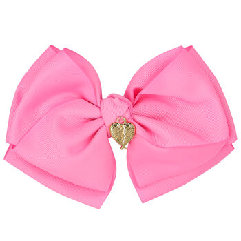 Girls Pink Bow Hairclip