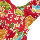 طقم بنات فستان بطبعة الزهور باللون الأحمر, 2, hi-res