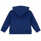 Younger Boys Blue Logo Zip Up Top, 1, hi-res