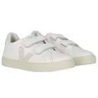 White Logo Leather Trainers , 1, hi-res