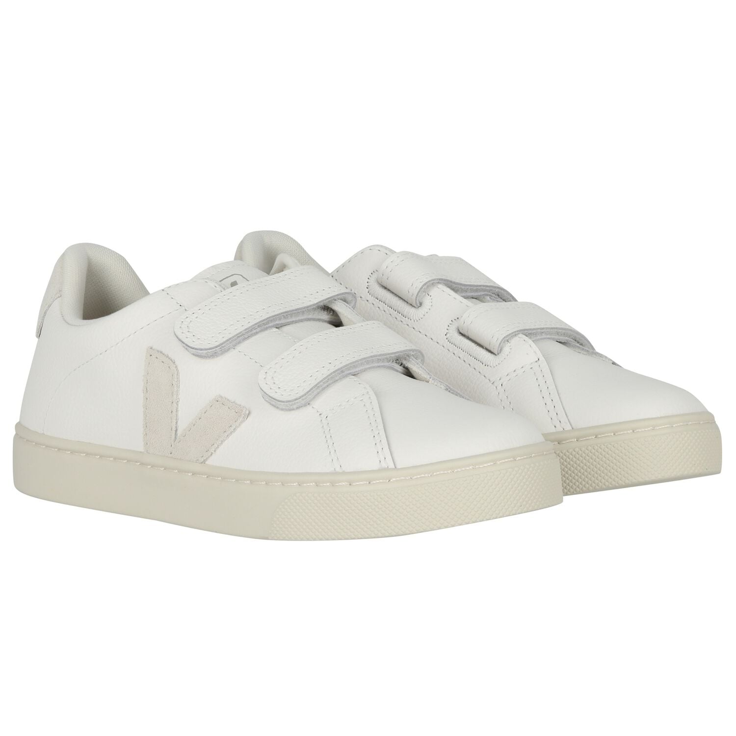 White Logo Leather Trainers , 1, hi-res