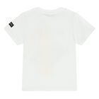 Younger Boys White Logo T-Shirt, 1, hi-res