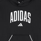 بلوزة بغطاء رأس بالشعار باللون الأسود, 1, hi-res