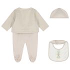 Beige Logo Babygrow Gift Set, 1, hi-res