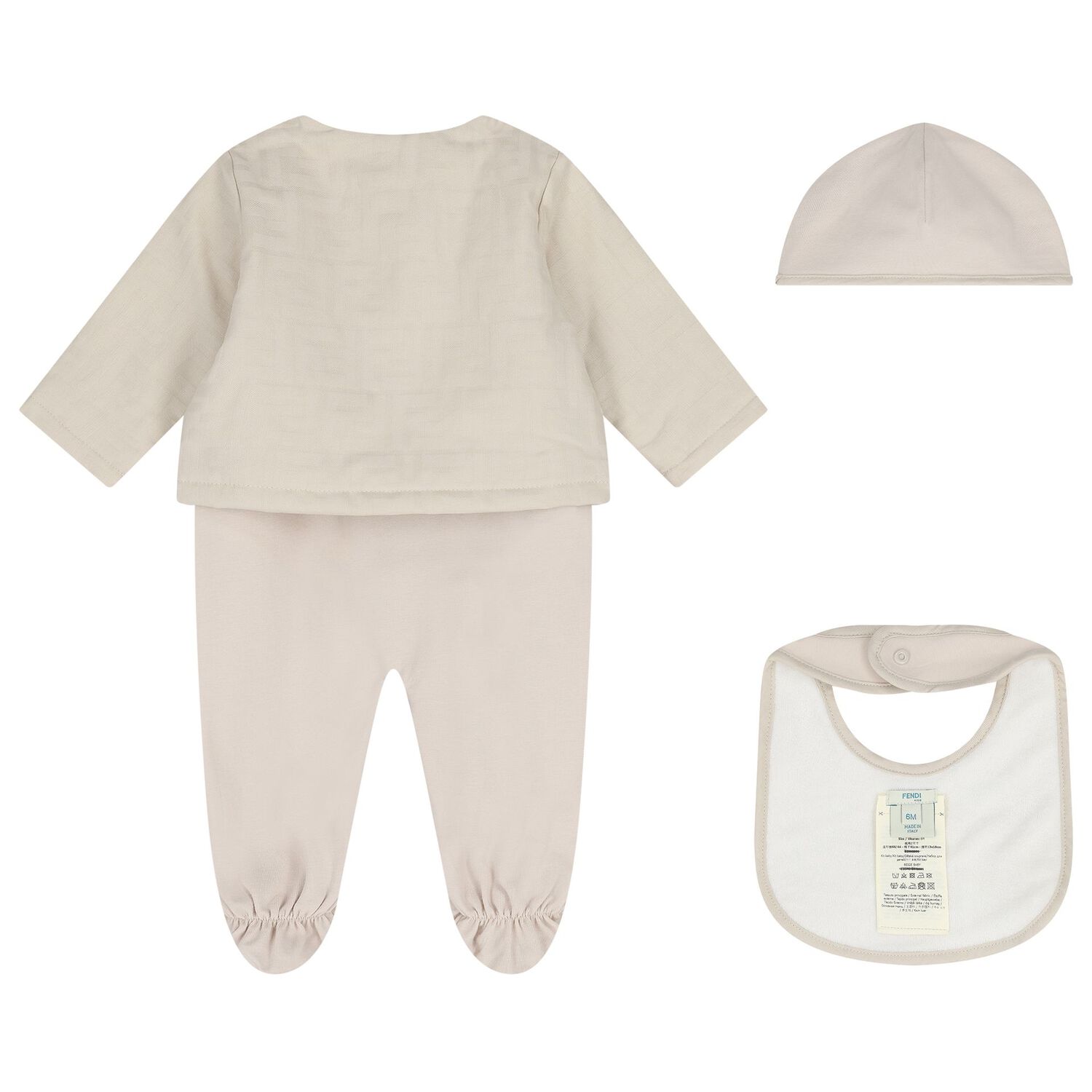 Beige Logo Babygrow Gift Set, 1, hi-res