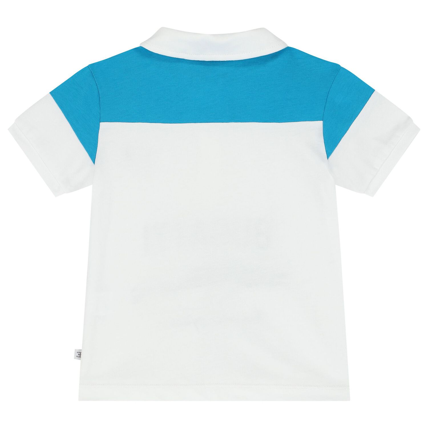 Younger Boys Blue & White Logo Polo Shirt, 1, hi-res