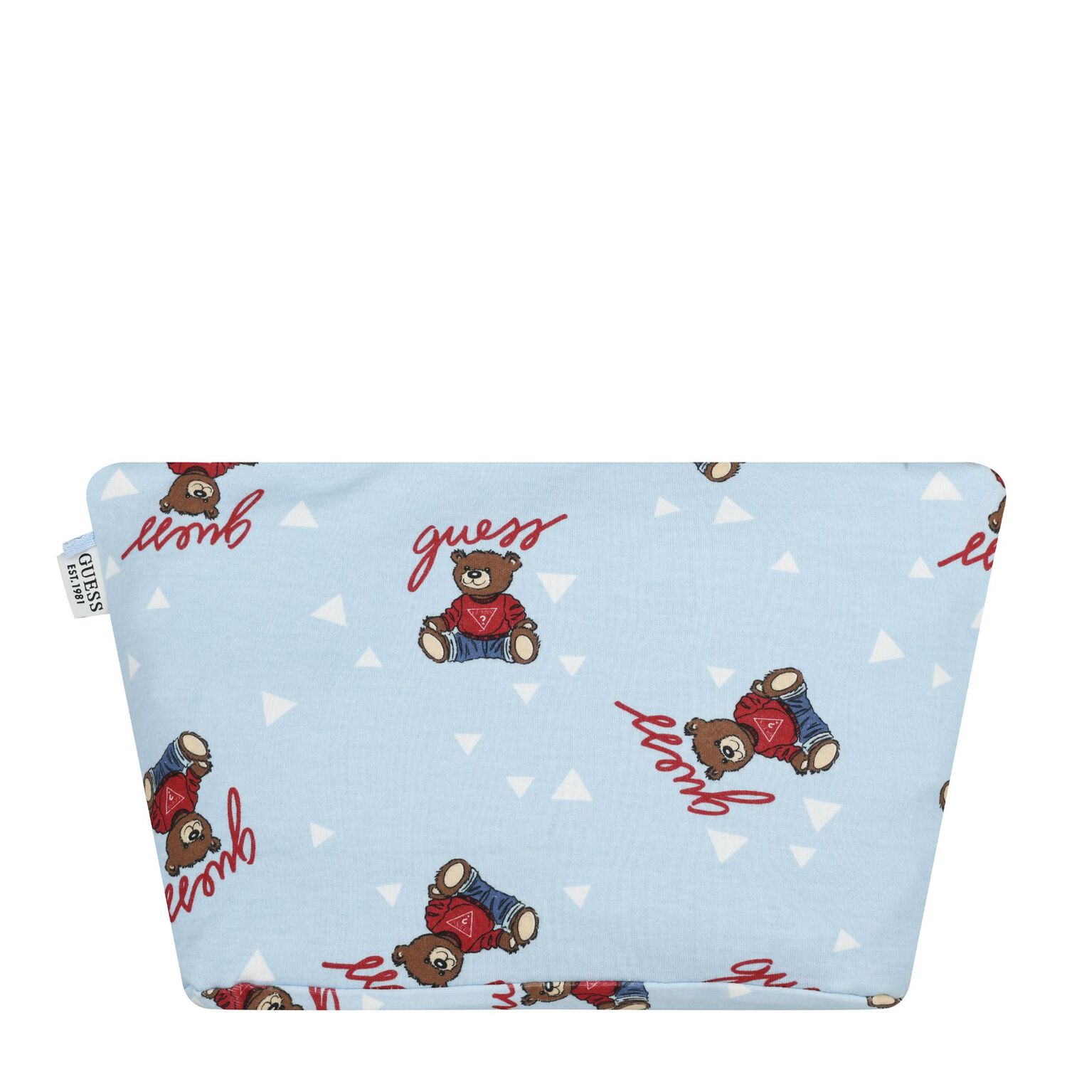 Baby Boys Blue & White Teddy Bear Logo Bodysuit Set, 2, hi-res