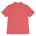 Younger Boys Red Logo Polo Shirt, 4, hi-res