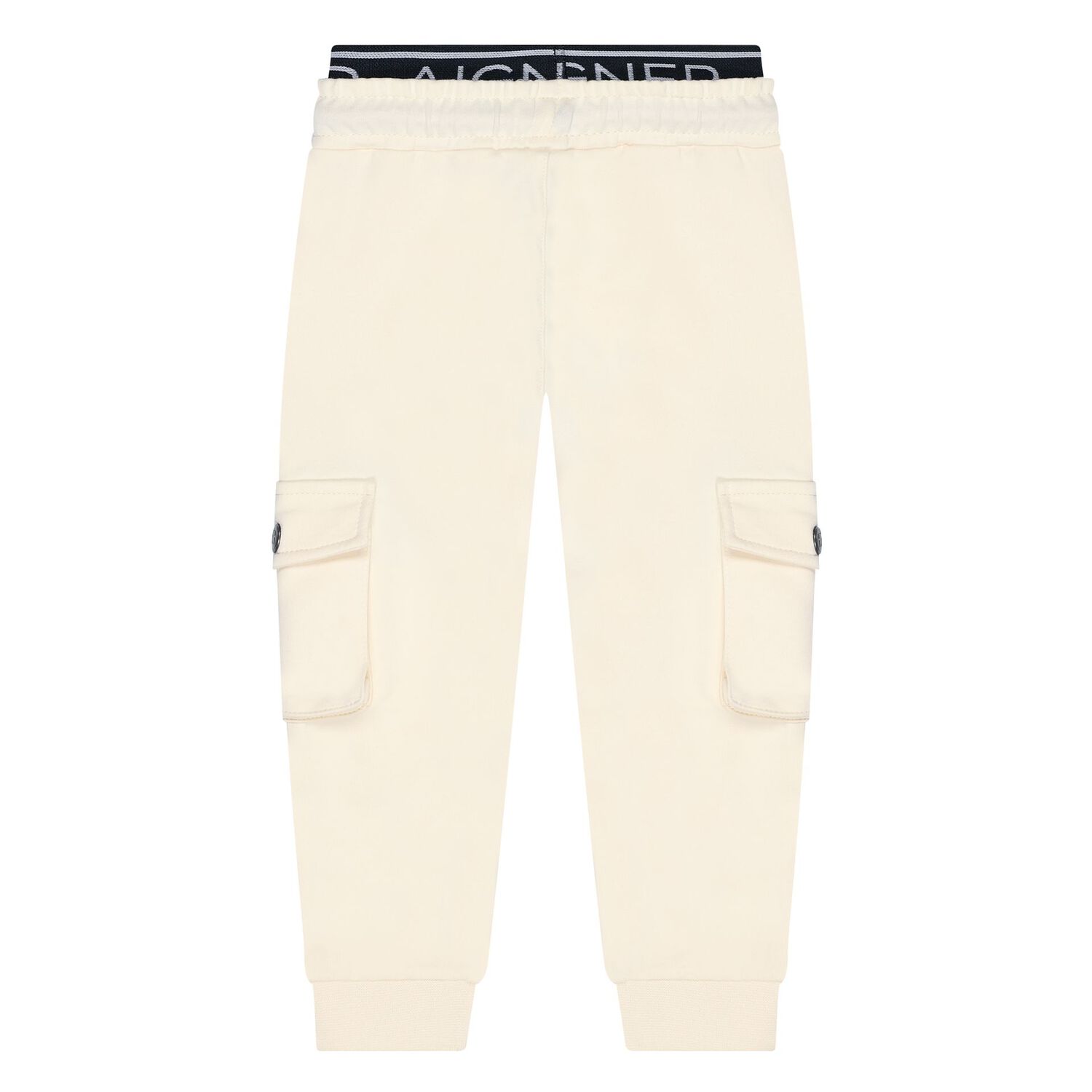 Younger Boys Beige Logo Joggers, 2, hi-res