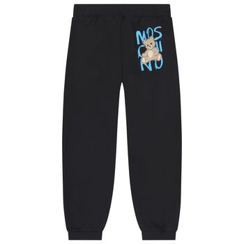 Black Teddy Bear Logo Joggers