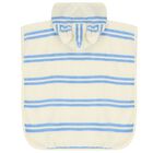 Boys Ivory & Blue Striped Hooded Poncho Towel, 1, hi-res