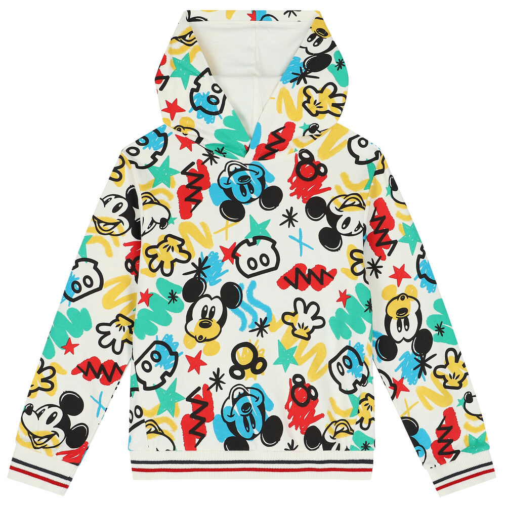 iDO Ivory Mickey Mouse Hooded Top