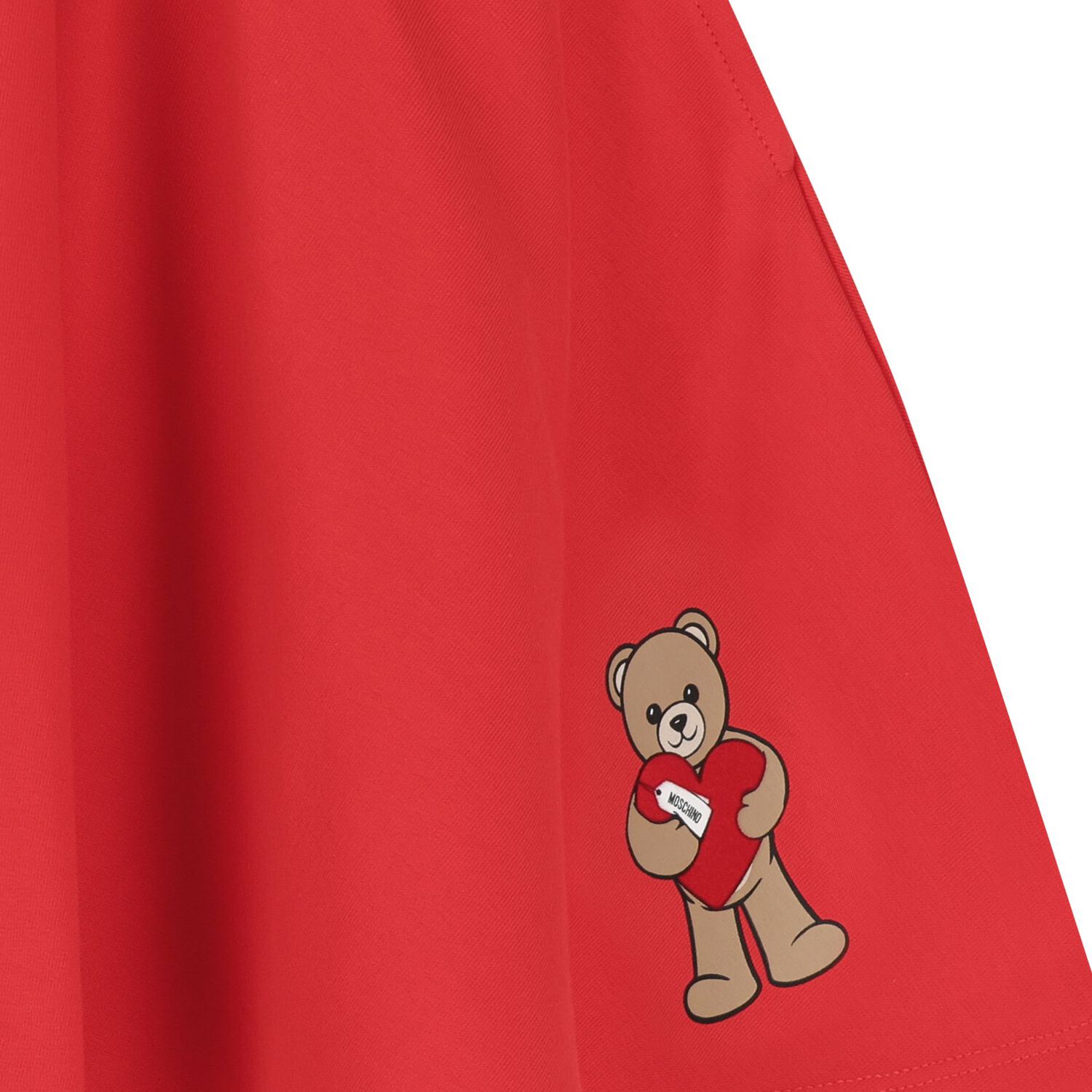 Girls Red Teddy Bear Skirt, 1, hi-res