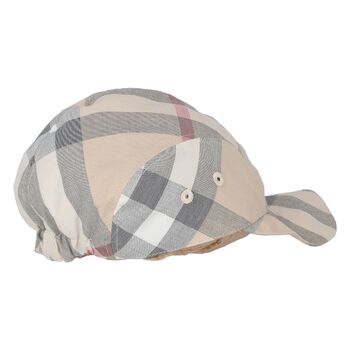 Beige Check Romper Gift Set