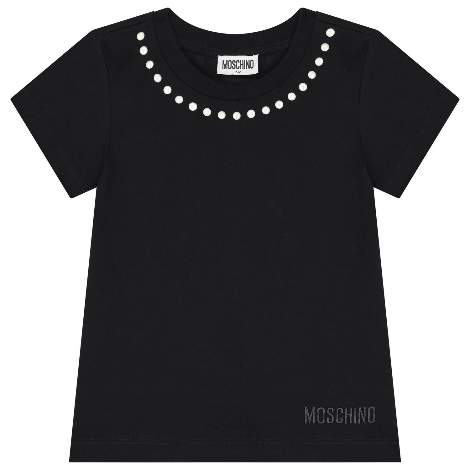 تيشيرت بنات بالشعار باللون الأسود  , 2, hi-res image number null