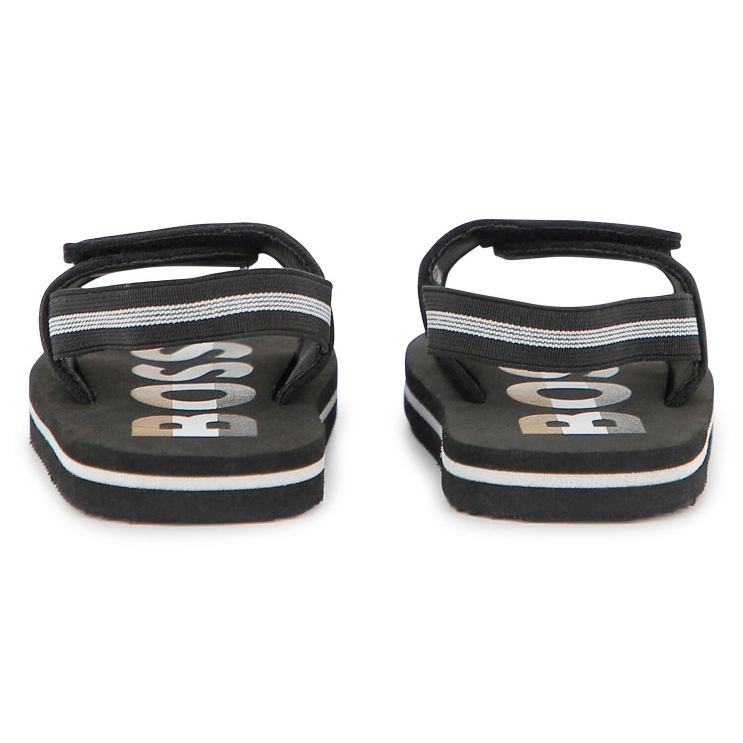 صندل أسود بشعار للأولاد, 1, hi-res