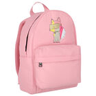 Girls Pink Logo Backpack, 1, hi-res