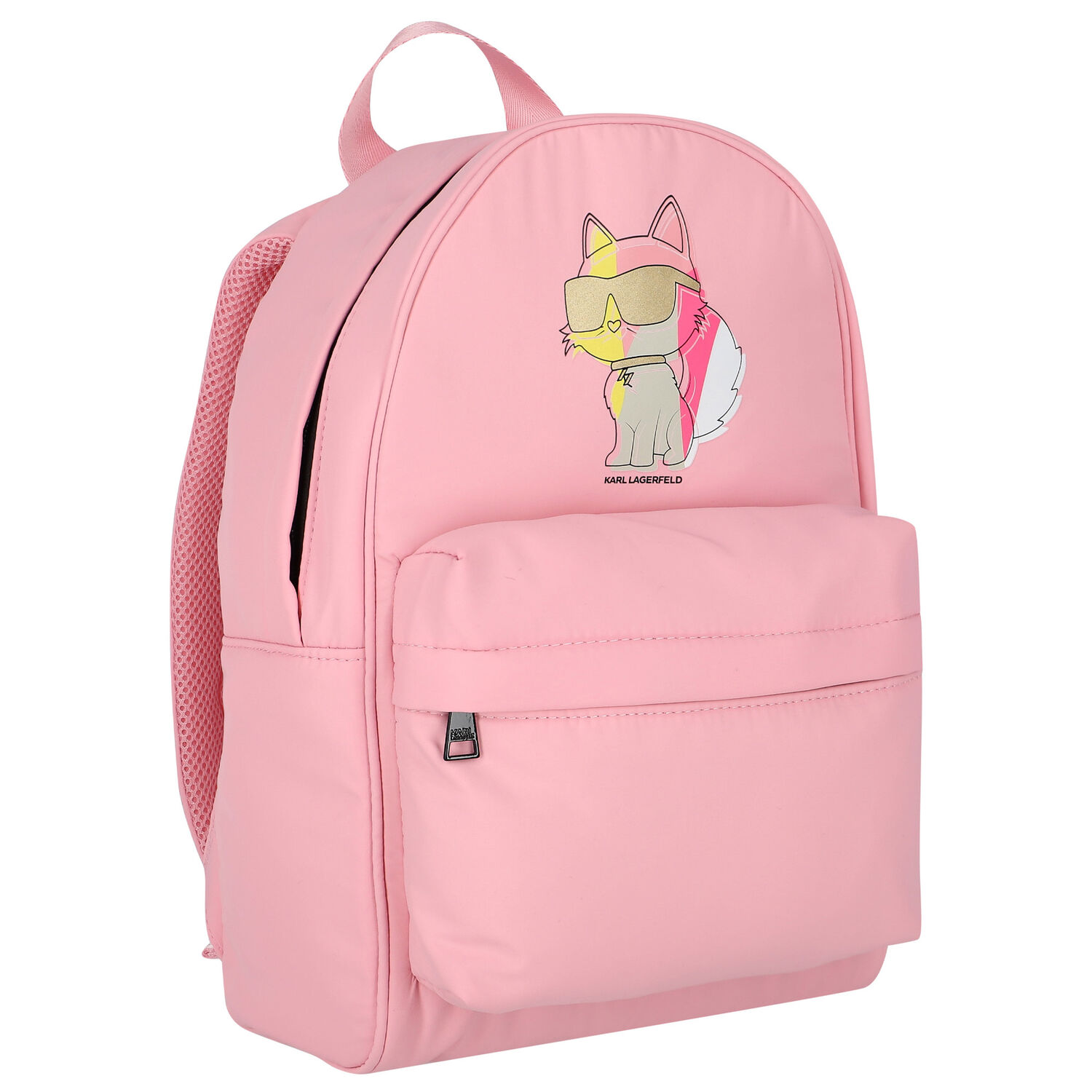 Girls Pink Logo Backpack, 1, hi-res