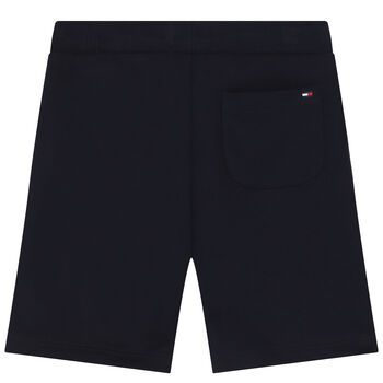 Boys Navy Blue Logo Shorts