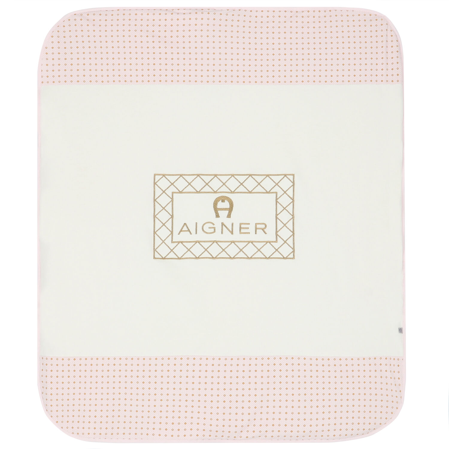 Ivory & Pink Baby Blanket, 3, hi-res
