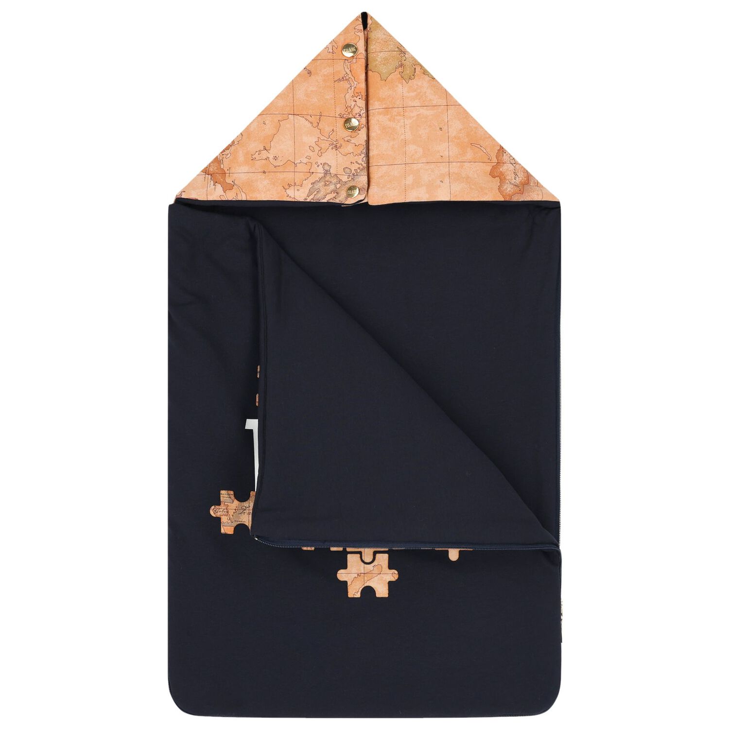 مدس  بطبعة خريطة باللون الأزرق والبيج , 1, hi-res image number null