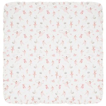 Baby Girls White & Pink Opera Blanket