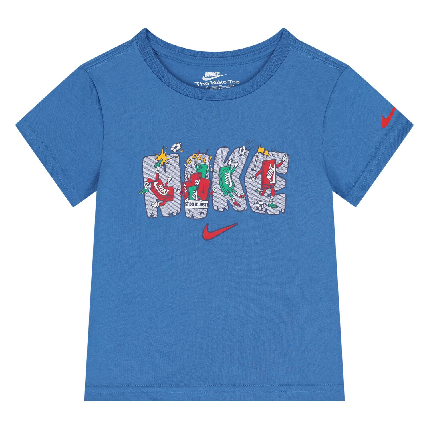 Younger Boys Blue Logo T-Shirt, 2, hi-res