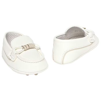 Baby Boys Ivory Suede Pre Walker Moccasins, 3 Baby Boys Ivory Suede Pre Walker Moccasins