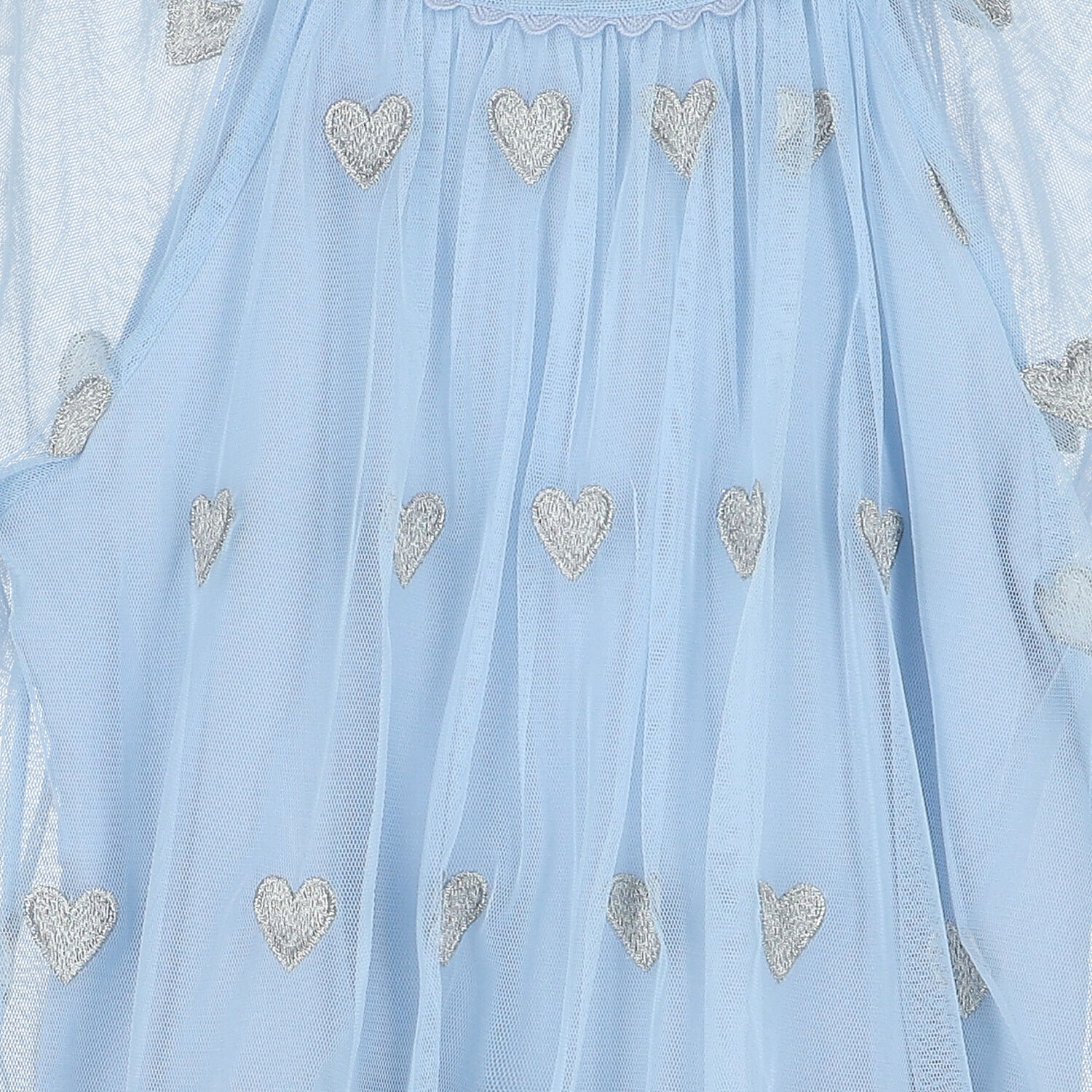 Girls Blue Hearts Tulle Dress, 1, hi-res image number null