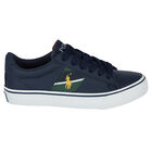Boys Navy Logo Trainers, 1, hi-res