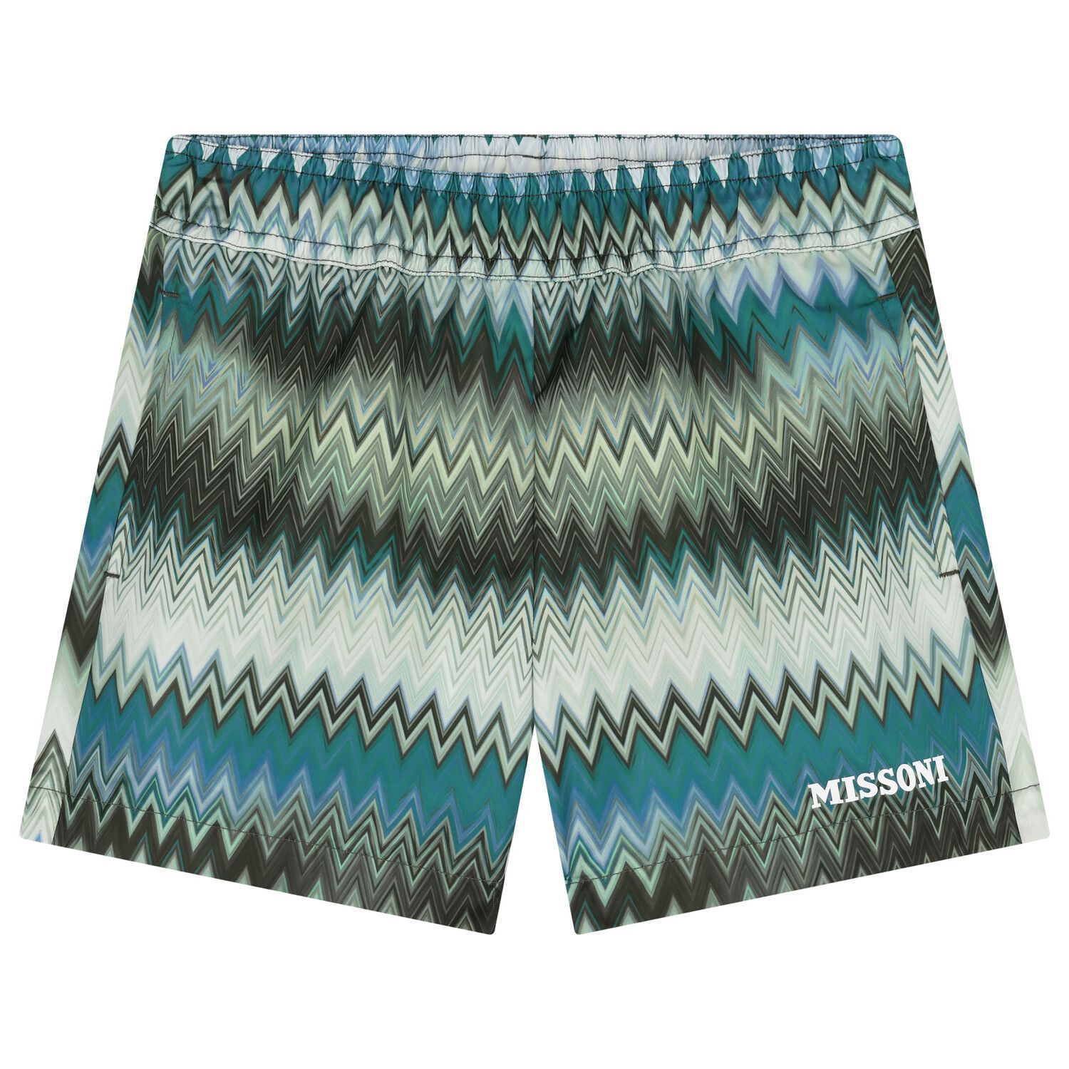 Boys Multi-Colored Zig Zag Swim Shorts, 1, hi-res
