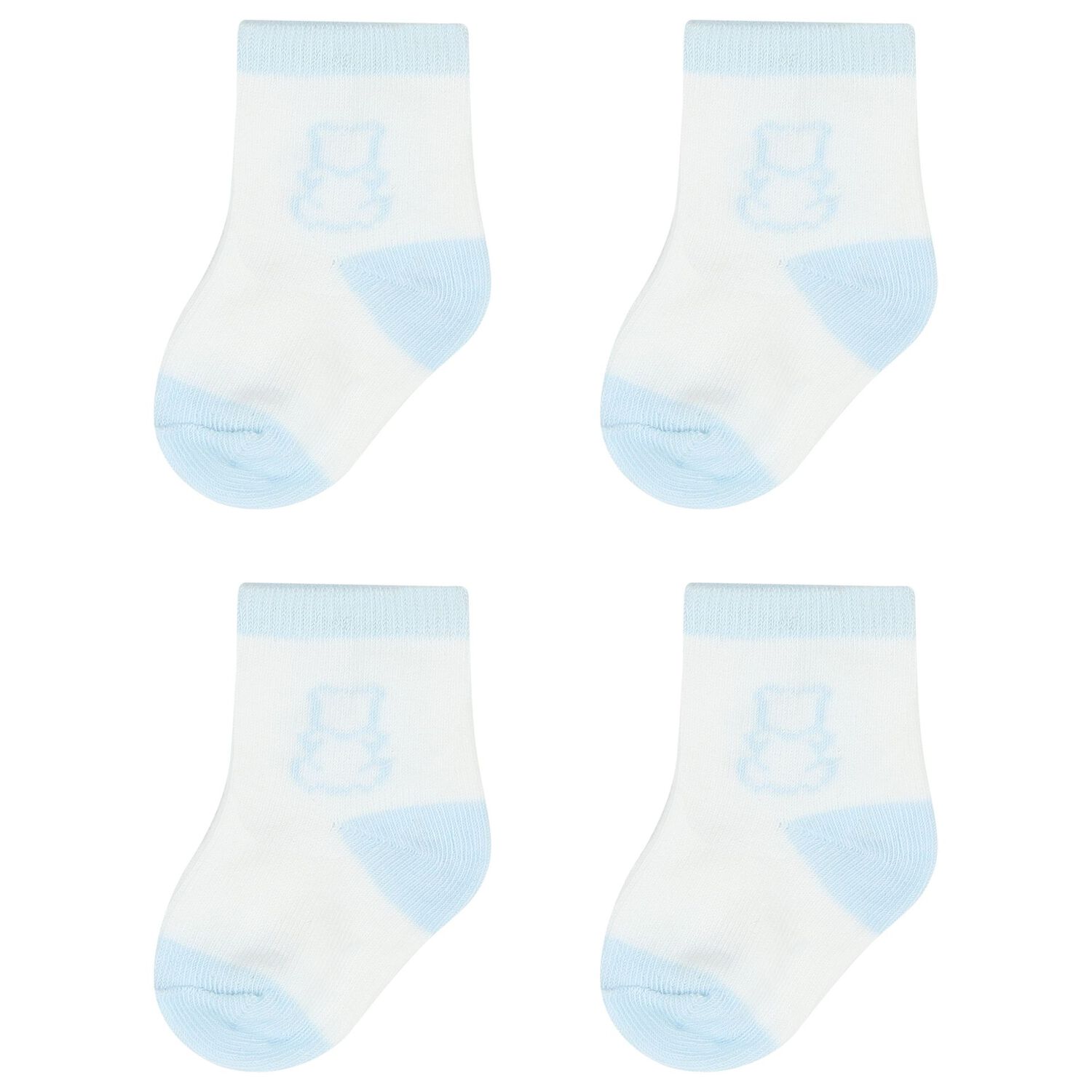 Baby Boys White & Blue Socks ( 2-Pack ), 1, hi-res image number null