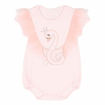 Baby Girls Pink Swan Shortie