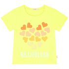 Girls Yellow Heart Logo T-Shirt, 1, hi-res