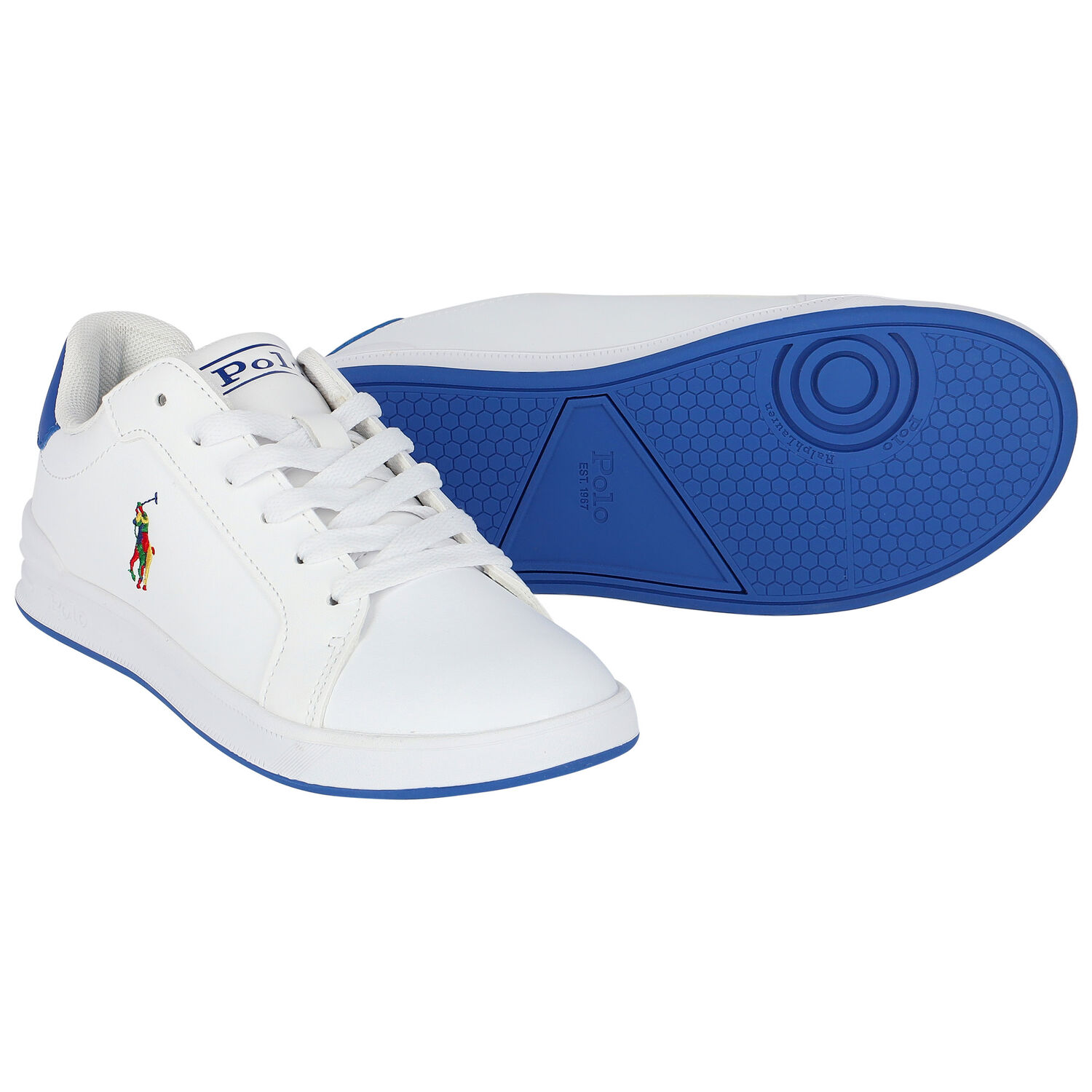 Boys White Logo Trainers, 1, hi-res image number null