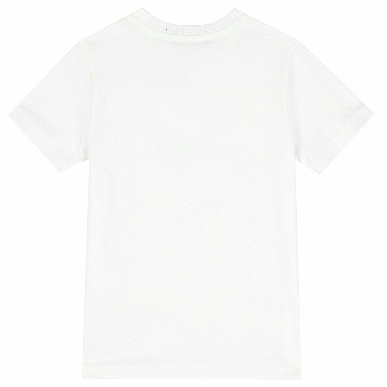 Boys White Logo T-Shirt, 3, hi-res image number null