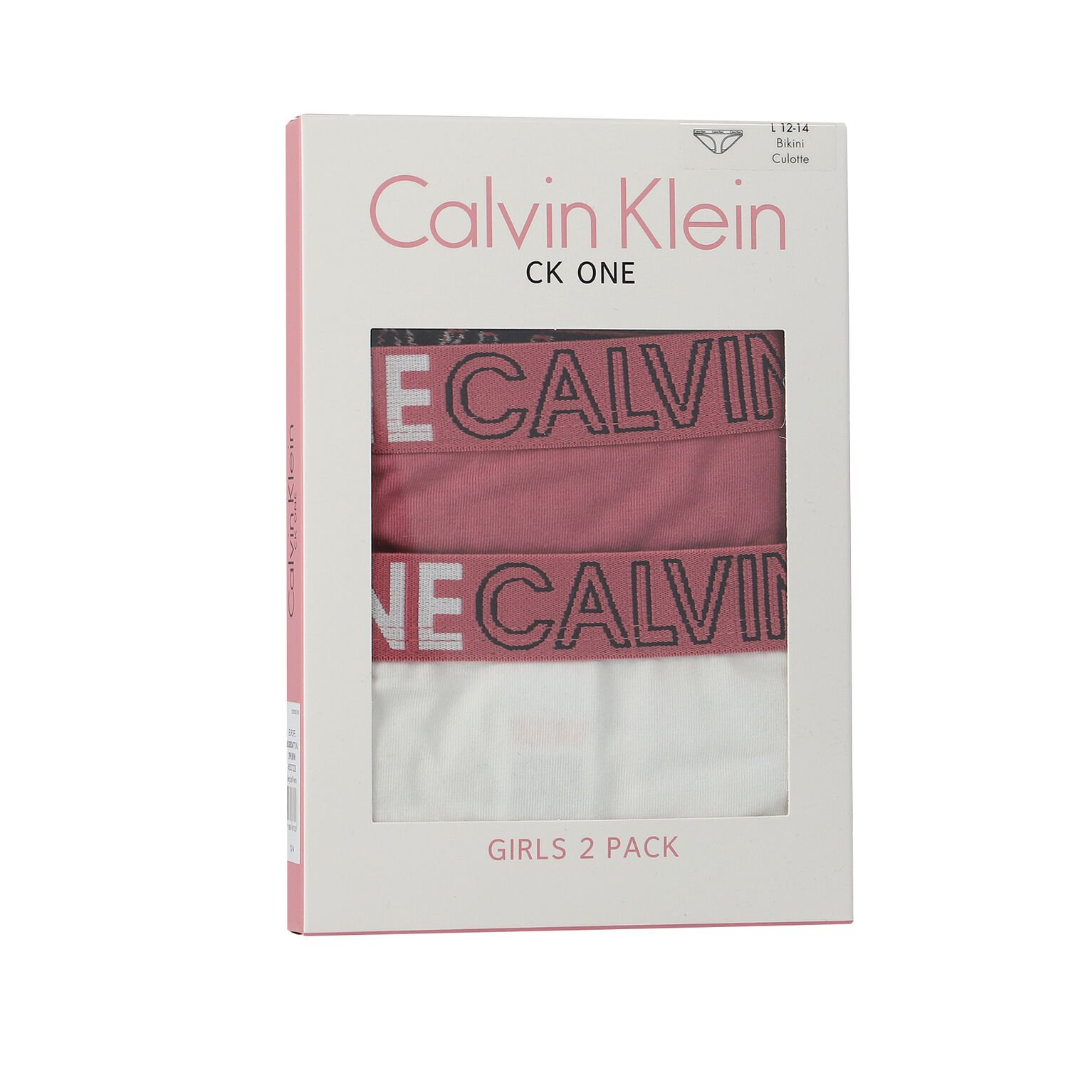 Girls Pink & White Bikini Brief (2-Pack), 1, hi-res