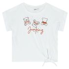 Girls White & Orange Skirt Set, 1, hi-res