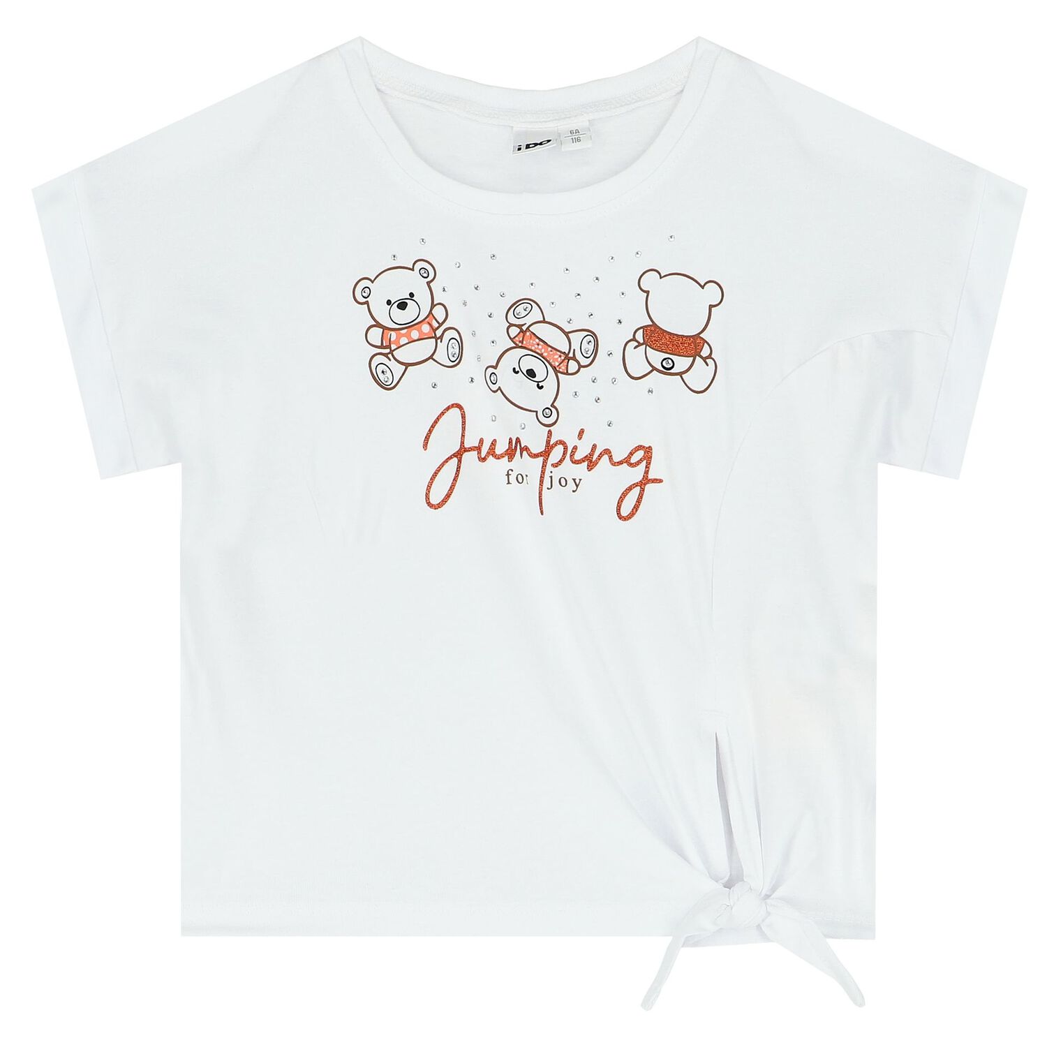 Girls White & Orange Skirt Set, 1, hi-res