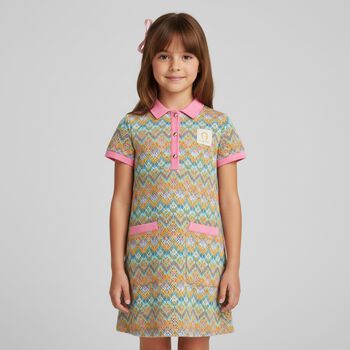 Girls Multi-Coloured Logo Dress