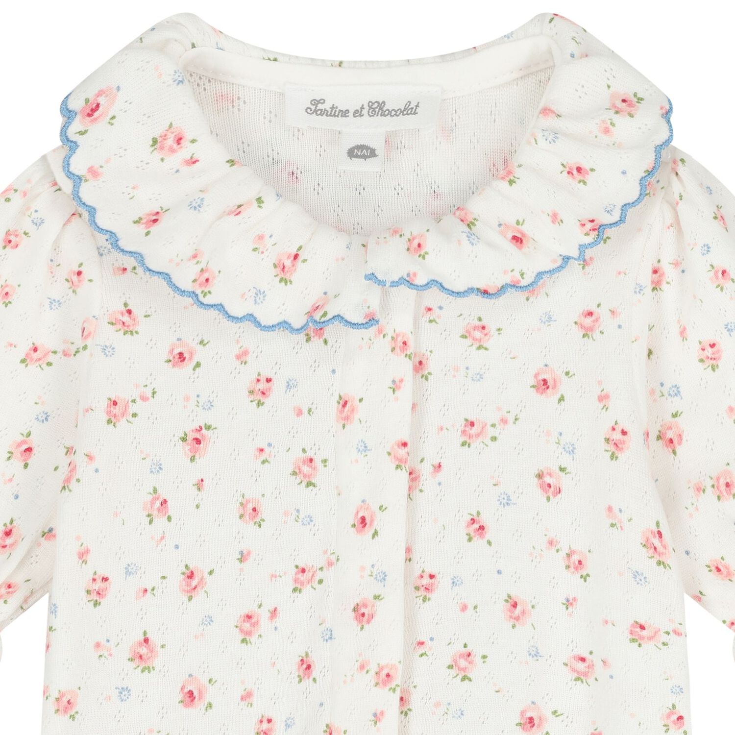 Baby Girls Ivory Floral Babygrow, 1, hi-res
