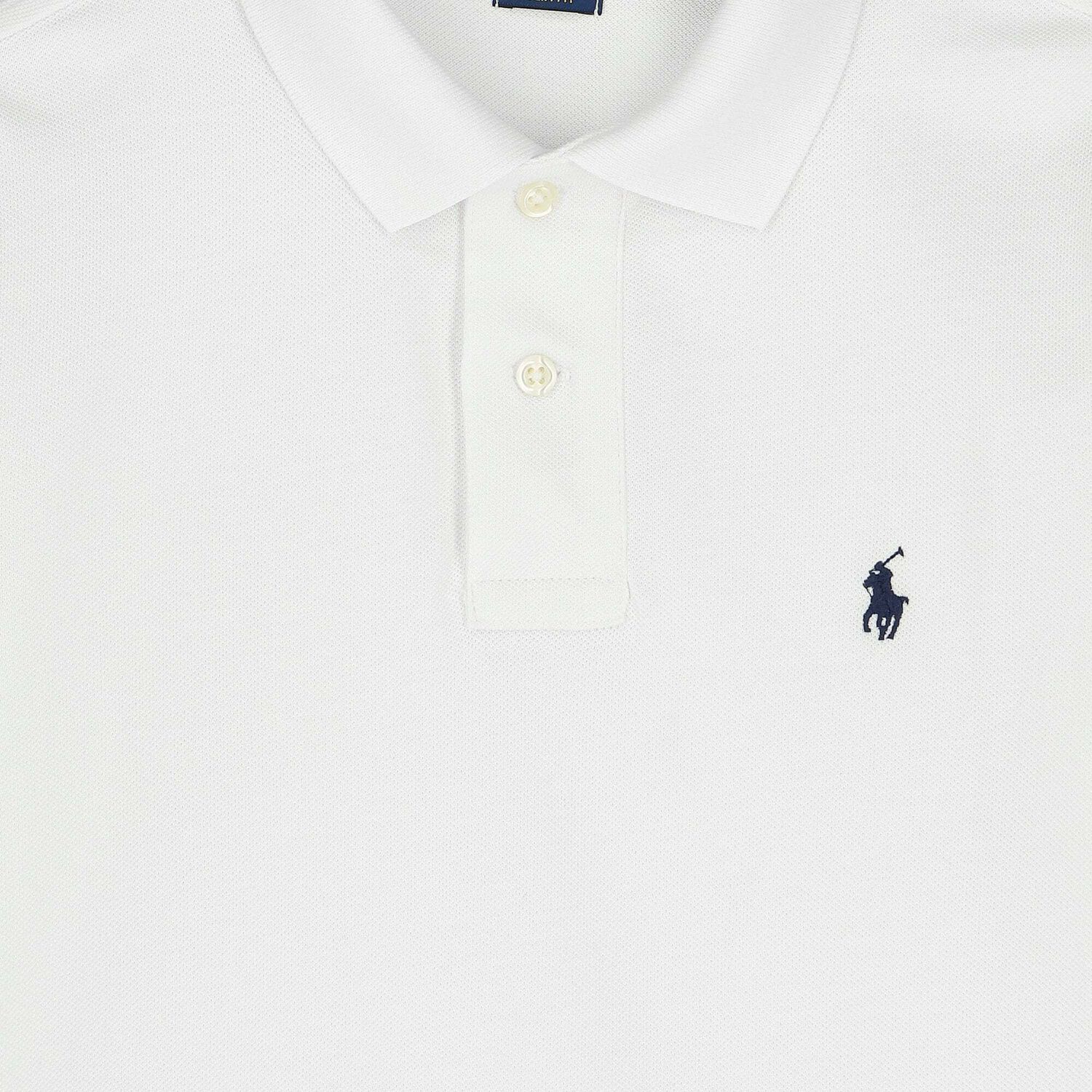 Older Boys White Logo Polo Shirt , 1, hi-res