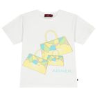Girls White Logo Bag T-Shirt, 1, hi-res